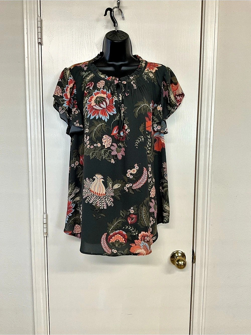 Premise Floral Short Sleeve Blouse